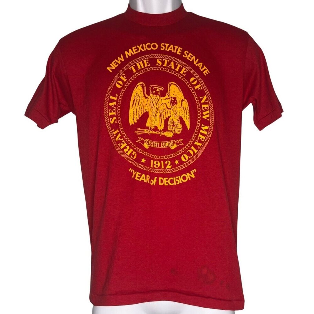 New Mexico State Senate T Shirt Medium Single Stitch Vintage 80s Santa Fe